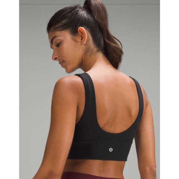 Lululemon Womens Sports Bra Align V-Neck Light Support A/B Cup Yoga Black Size 6 - Picture 2 of 8